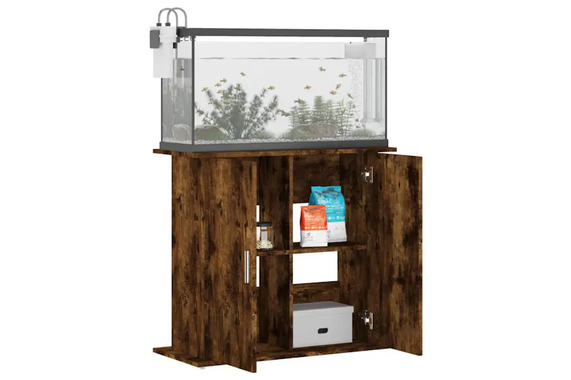 Vidaxl Aquarium Stand Smoked Oak 81x36x73 Cm Engineered Wood Vidaxl Aquarium Stand Smoked Oak 81x36x73 Cm Engineered Wood