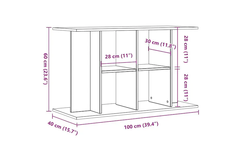 Vidaxl Aquarium Stand Old Wood 100x40x60 Cm Engineered Wood Vidaxl Aquarium Stand Old Wood 100x40x60 Cm Engineered Wood