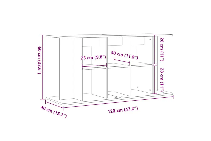 Vidaxl Aquarium Stand Old Wood 120x40x60 Cm Engineered Wood Vidaxl Aquarium Stand Old Wood 120x40x60 Cm Engineered Wood