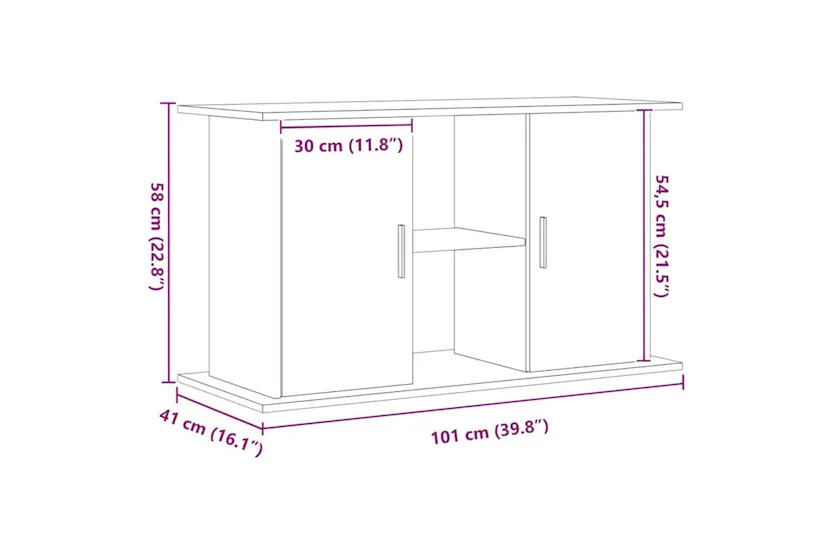 Vidaxl Aquarium Stand Artisan Oak 101x41x58 Cm Engineered Wood Vidaxl Aquarium Stand Artisan Oak 101x41x58 Cm Engineered Wood