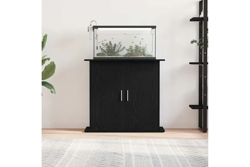 Vidaxl Aquarium Stand Black Oak 81x36x73 Cm Engineered Wood Vidaxl Aquarium Stand Black Oak 81x36x73 Cm Engineered Wood