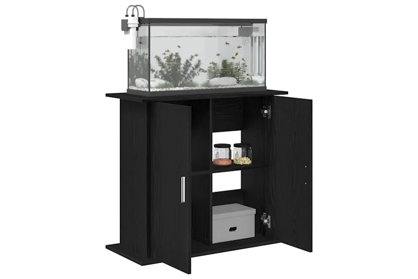 Vidaxl Aquarium Stand Black Oak 81x36x73 Cm Engineered Wood Vidaxl Aquarium Stand Black Oak 81x36x73 Cm Engineered Wood