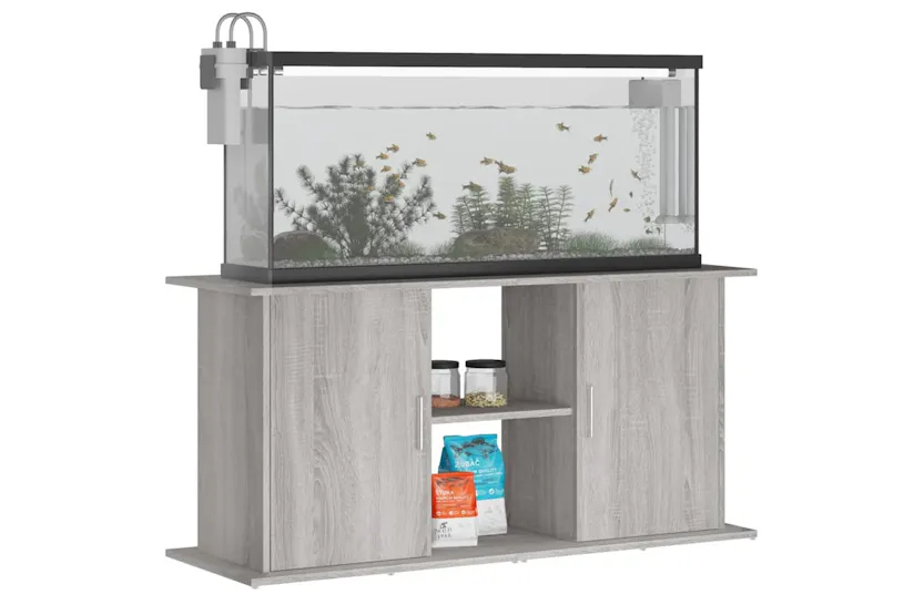 Vidaxl Aquarium Stand Grey Sonoma 121x41x58 Cm Engineered Wood Vidaxl Aquarium Stand Grey Sonoma 121x41x58 Cm Engineered Wood