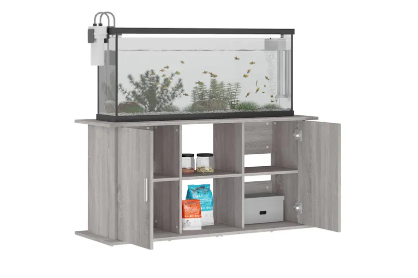 Vidaxl Aquarium Stand Grey Sonoma 121x41x58 Cm Engineered Wood Vidaxl Aquarium Stand Grey Sonoma 121x41x58 Cm Engineered Wood