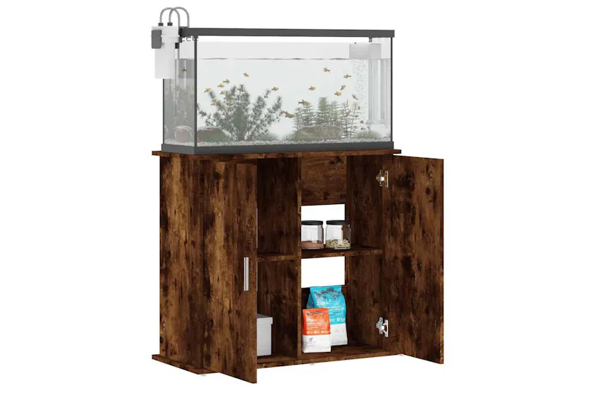 Vidaxl Aquarium Stand Smoked Oak 81x36x73 Cm Engineered Wood Vidaxl Aquarium Stand Smoked Oak 81x36x73 Cm Engineered Wood