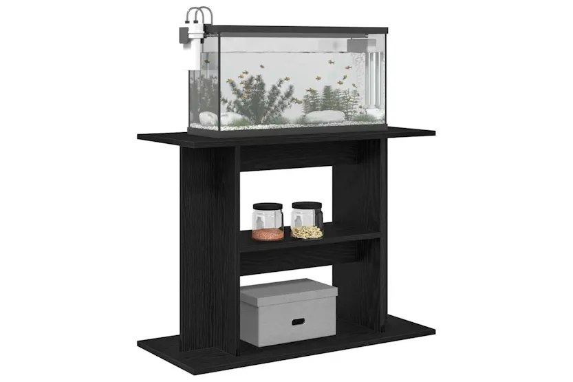 Vidaxl Aquarium Stand Black Oak 80x35x60 Cm Engineered Wood Vidaxl Aquarium Stand Black Oak 80x35x60 Cm Engineered Wood