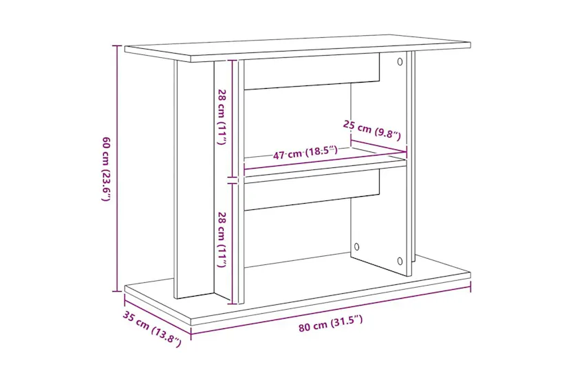 Vidaxl Aquarium Stand Black Oak 80x35x60 Cm Engineered Wood Vidaxl Aquarium Stand Black Oak 80x35x60 Cm Engineered Wood