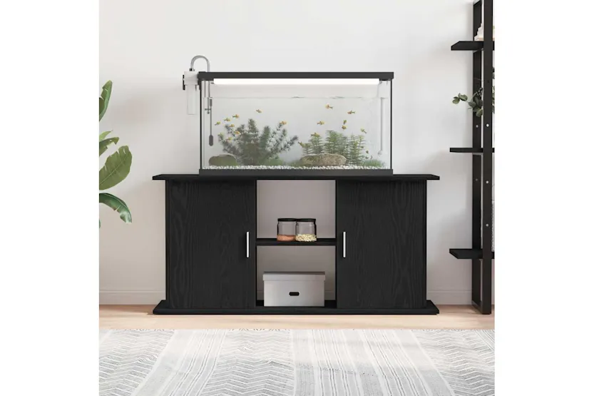 Vidaxl Aquarium Stand Black Oak 121x41x58 Cm Engineered Wood Vidaxl Aquarium Stand Black Oak 121x41x58 Cm Engineered Wood