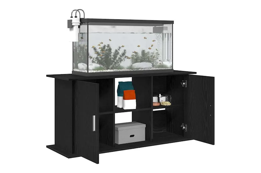 Vidaxl Aquarium Stand Black Oak 121x41x58 Cm Engineered Wood Vidaxl Aquarium Stand Black Oak 121x41x58 Cm Engineered Wood