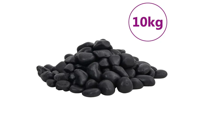 Vidaxl Polished Pebbles 10 Kg Black 2-5 Cm Vidaxl Polished Pebbles 10 Kg Black 2-5 Cm