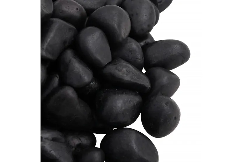 Vidaxl Polished Pebbles 10 Kg Black 2-5 Cm Vidaxl Polished Pebbles 10 Kg Black 2-5 Cm