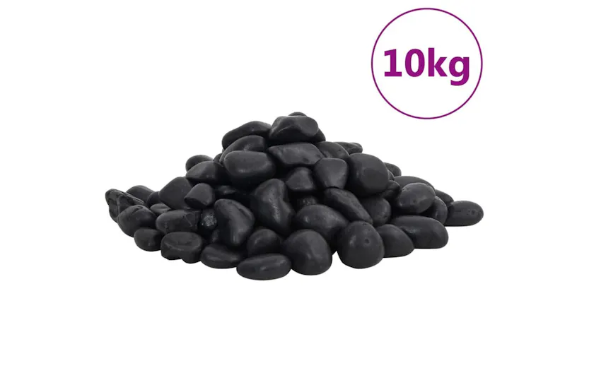 Vidaxl Polished Pebbles 10 Kg Black 2-5 Cm Vidaxl Polished Pebbles 10 Kg Black 2-5 Cm