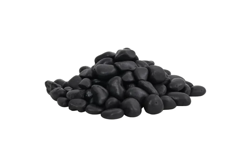 Vidaxl Polished Pebbles 25 Kg Black 2-5 Cm Vidaxl Polished Pebbles 25 Kg Black 2-5 Cm