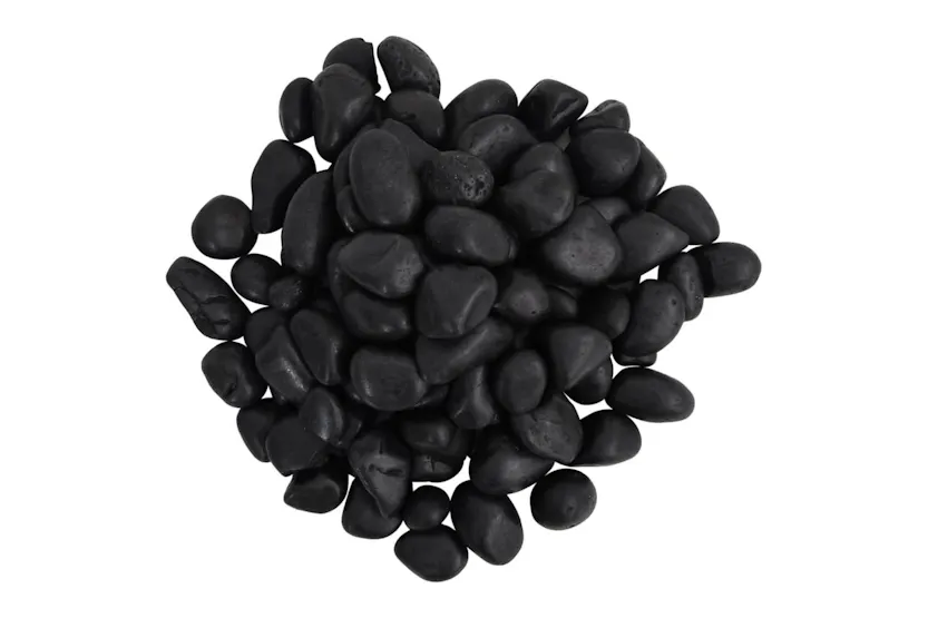 Vidaxl Polished Pebbles 25 Kg Black 2-5 Cm Vidaxl Polished Pebbles 25 Kg Black 2-5 Cm