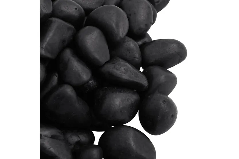 Vidaxl Polished Pebbles 25 Kg Black 2-5 Cm Vidaxl Polished Pebbles 25 Kg Black 2-5 Cm
