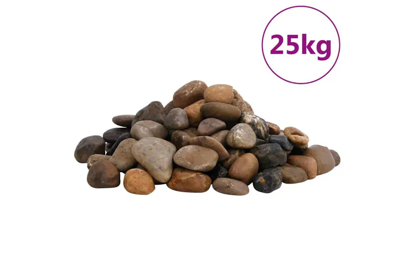 Vidaxl Polished Pebbles 25 Kg Mixed Colour 2-5 Cm Vidaxl Polished Pebbles 25 Kg Mixed Colour 2-5 Cm