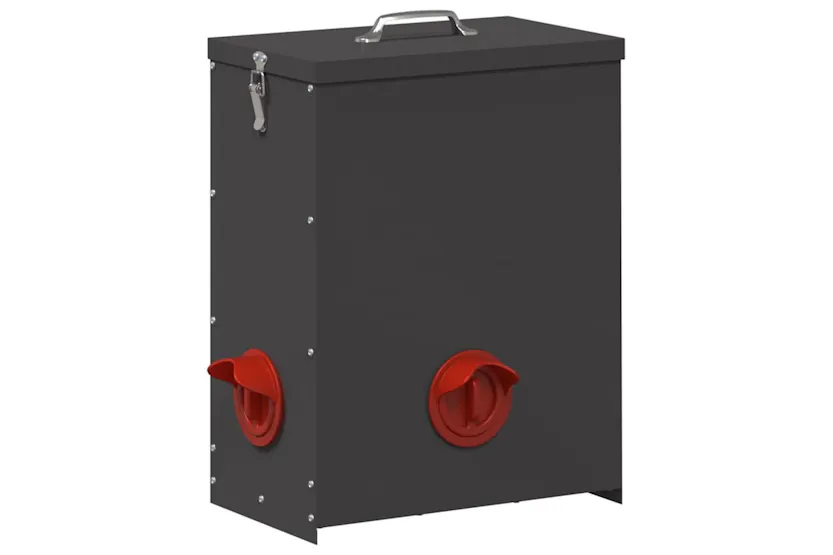 Vidaxl Chicken Feeder Black 325 X 205 X 43 Cm Cold-rolled Steel Vidaxl Chicken Feeder Black 325 X 205 X 43 Cm Cold-rolled Steel