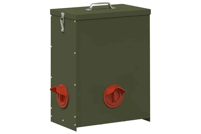 Vidaxl Chicken Feeder 2 Pcs Olive Green 325 X 205 X 43 Cm Vidaxl Chicken Feeder 2 Pcs Olive Green 325 X 205 X 43 Cm