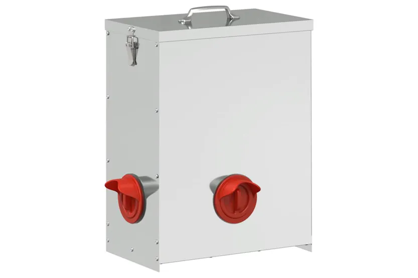 Vidaxl Chicken Feeder 2 Pcs Silver 325 X 205 X 43 Cm Vidaxl Chicken Feeder 2 Pcs Silver 325 X 205 X 43 Cm