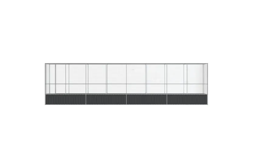 Vidaxl Aviary With Extension Silver 8345x107x212 Cm Steel Vidaxl Aviary With Extension Silver 8345x107x212 Cm Steel
