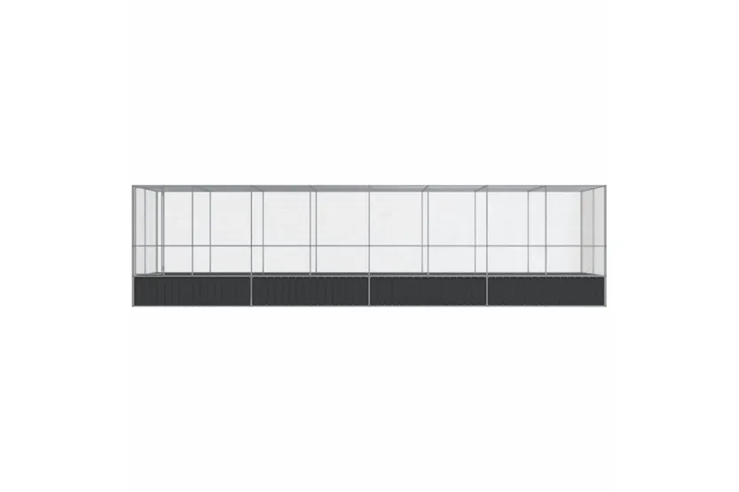 Vidaxl Aviary With Extension Silver 832x207x212 Cm Steel Vidaxl Aviary With Extension Silver 832x207x212 Cm Steel