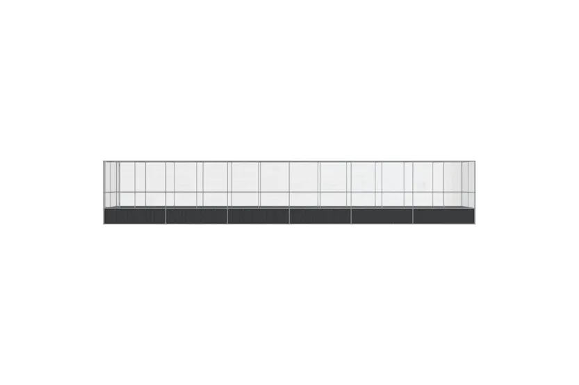 Vidaxl Aviary With Extension Silver 1246x207x212 Cm Steel Vidaxl Aviary With Extension Silver 1246x207x212 Cm Steel