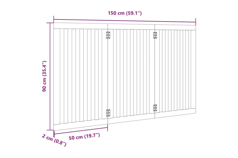 Vidaxl Dog Gate Foldable 3 Panels 150 Cm Poplar Wood Vidaxl Dog Gate Foldable 3 Panels 150 Cm Poplar Wood