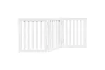 Vidaxl Dog Gate Foldable 3 Panels White 150 Cm Poplar Wood Vidaxl Dog Gate Foldable 3 Panels White 150 Cm Poplar Wood