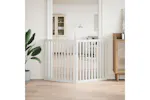 Vidaxl Dog Gate Foldable 2 Panels White 160 Cm Poplar Wood Vidaxl Dog Gate Foldable 2 Panels White 160 Cm Poplar Wood