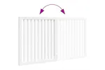 Vidaxl Dog Gate Foldable 2 Panels White 160 Cm Poplar Wood Vidaxl Dog Gate Foldable 2 Panels White 160 Cm Poplar Wood