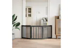 Vidaxl Dog Gate Foldable 3 Panels Black 150 Cm Poplar Wood Vidaxl Dog Gate Foldable 3 Panels Black 150 Cm Poplar Wood