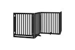 Vidaxl Dog Gate With Door Foldable 4 Panels Black 320 Cm Poplar Wood Vidaxl Dog Gate With Door Foldable 4 Panels Black 320 Cm Poplar Wood