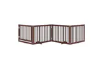 Vidaxl Dog Gate With Door Foldable 4 Panels Brown 320 Cm Poplar Wood Vidaxl Dog Gate With Door Foldable 4 Panels Brown 320 Cm Poplar Wood