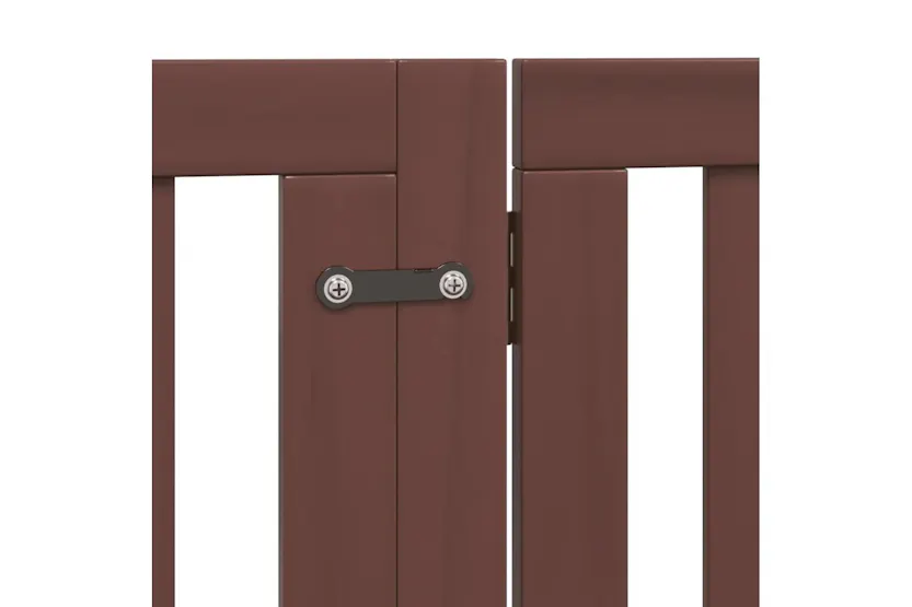 Vidaxl Dog Gate With Door Foldable 4 Panels Brown 320 Cm Poplar Wood Vidaxl Dog Gate With Door Foldable 4 Panels Brown 320 Cm Poplar Wood