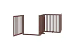 Vidaxl Dog Gate With Door Foldable 4 Panels Brown 320 Cm Poplar Wood Vidaxl Dog Gate With Door Foldable 4 Panels Brown 320 Cm Poplar Wood