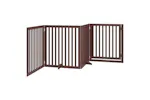 Vidaxl Dog Gate With Door Foldable 4 Panels Brown 320 Cm Poplar Wood Vidaxl Dog Gate With Door Foldable 4 Panels Brown 320 Cm Poplar Wood