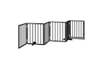 Vidaxl Dog Gate With Door Foldable 6 Panels Black 300 Cm Poplar Wood Vidaxl Dog Gate With Door Foldable 6 Panels Black 300 Cm Poplar Wood