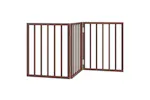Vidaxl Dog Gate Foldable 3 Panels Brown 150 Cm Poplar Wood Vidaxl Dog Gate Foldable 3 Panels Brown 150 Cm Poplar Wood