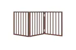 Vidaxl Dog Gate Foldable 3 Panels Brown 150 Cm Poplar Wood Vidaxl Dog Gate Foldable 3 Panels Brown 150 Cm Poplar Wood