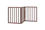 Vidaxl Dog Gate Foldable 3 Panels Brown 150 Cm Poplar Wood Vidaxl Dog Gate Foldable 3 Panels Brown 150 Cm Poplar Wood