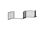 Vidaxl Dog Gate With Door Foldable 4 Panels Black 320 Cm Poplar Wood Vidaxl Dog Gate With Door Foldable 4 Panels Black 320 Cm Poplar Wood