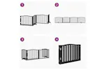 Vidaxl Dog Gate With Door Foldable 4 Panels Black 320 Cm Poplar Wood Vidaxl Dog Gate With Door Foldable 4 Panels Black 320 Cm Poplar Wood