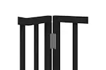 Vidaxl Dog Gate With Door Foldable 4 Panels Black 320 Cm Poplar Wood Vidaxl Dog Gate With Door Foldable 4 Panels Black 320 Cm Poplar Wood