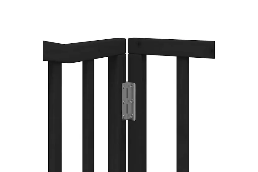 Vidaxl Dog Gate With Door Foldable 4 Panels Black 320 Cm Poplar Wood Vidaxl Dog Gate With Door Foldable 4 Panels Black 320 Cm Poplar Wood