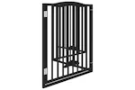 Vidaxl Dog Gate With Door Foldable 4 Panels Black 320 Cm Poplar Wood Vidaxl Dog Gate With Door Foldable 4 Panels Black 320 Cm Poplar Wood