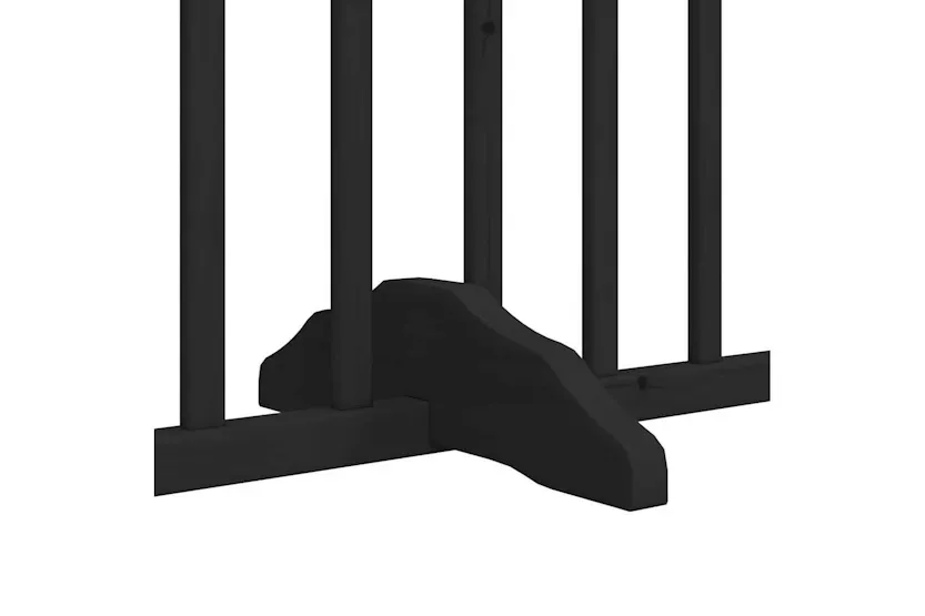 Vidaxl Dog Gate With Door Foldable 4 Panels Black 320 Cm Poplar Wood Vidaxl Dog Gate With Door Foldable 4 Panels Black 320 Cm Poplar Wood