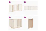 Vidaxl Dog Gate With Door Foldable 6 Panels 300 Cm Solid Wood Fir Vidaxl Dog Gate With Door Foldable 6 Panels 300 Cm Solid Wood Fir