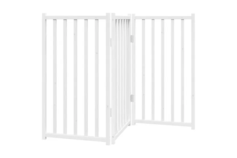 Vidaxl Dog Gate Foldable 3 Panels White 150 Cm Solid Wood Fir Vidaxl Dog Gate Foldable 3 Panels White 150 Cm Solid Wood Fir