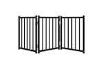 Vidaxl Dog Gate Foldable 3 Panels Black 150 Cm Solid Wood Fir Vidaxl Dog Gate Foldable 3 Panels Black 150 Cm Solid Wood Fir