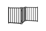 Vidaxl Dog Gate Foldable 3 Panels Black 150 Cm Solid Wood Fir Vidaxl Dog Gate Foldable 3 Panels Black 150 Cm Solid Wood Fir